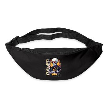 Le dicton des joueurs joue avec passion - Sac banane - noir - Devant