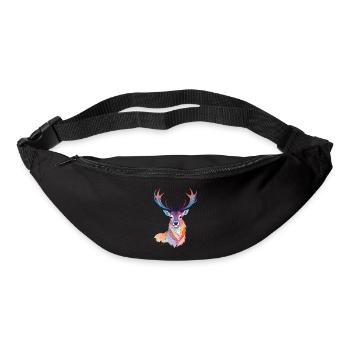 Hirsch Vektor Kunst mit lebendigen Farben Illustration - Gürteltasche - Schwarz - Vorne