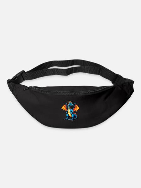 Blauer Dragon - Gürteltasche - Schwarz
