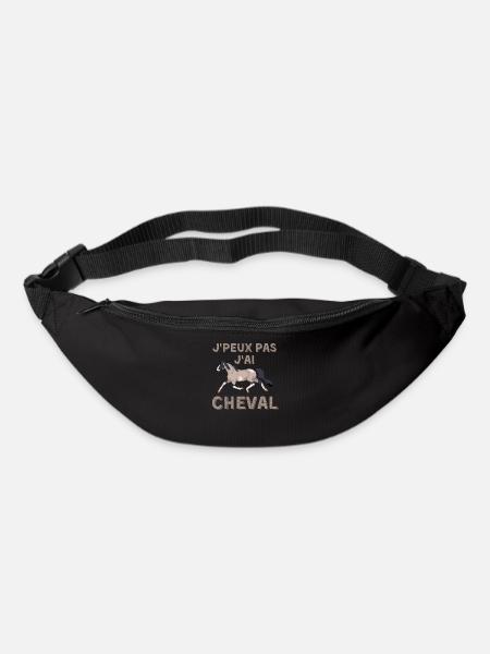 Je peux pas j ai cheval - Sac banane - noir