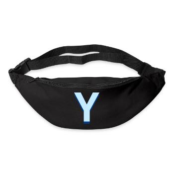 Pop und moderner blauer Buchstabe y - Gürteltasche - Schwarz - Vorne