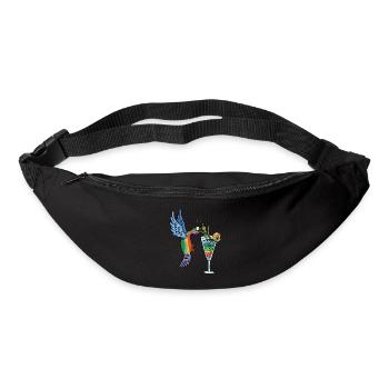 Hummingbird and cocktail - Bum bag - black - Front