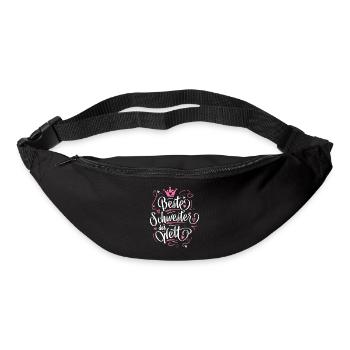 Beste Schwester der Welt - Lustiges Geschenk - Gürteltasche - Schwarz - Vorne