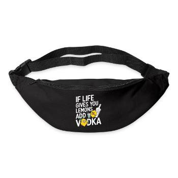 Humorous Lemon and Vodka Illustration - Bum bag - black - Front