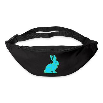 Geometric Bunny Low Poly Modern - Bum bag - black - Front