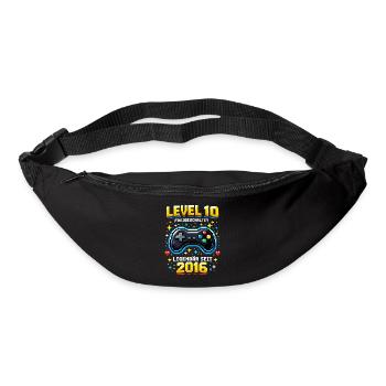 10e anniversaire 2016 Niveau 10 Jeune Joueur Drôle - Sac banane - noir - Devant