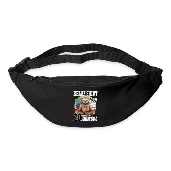 Relax Faultier Geburtstag 20 Jahre Sloth Lustig - Gürteltasche - Schwarz - Vorne