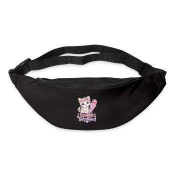 Endlich Schulkind Katze Schultüte - Gürteltasche - Schwarz - Vorne