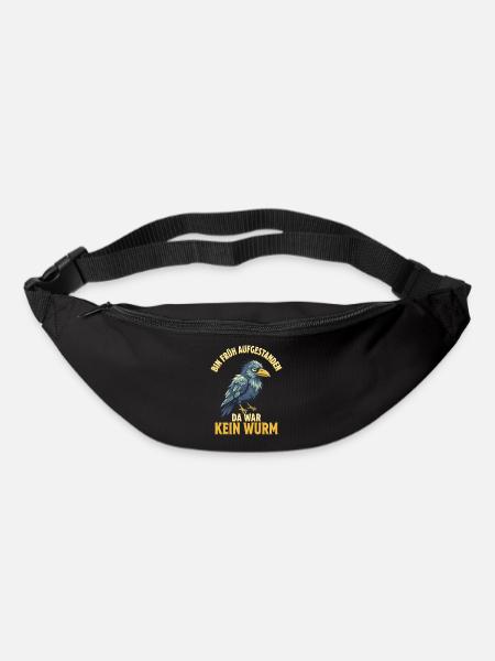 Genervter Rabe Morgenmuffel - Gürteltasche - Schwarz