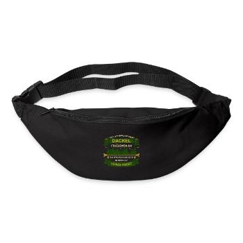 Lege dich niemals mit einem Dackel Frauchen an - Gürteltasche - Schwarz - Vorne
