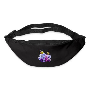 Stiefmütterchen Mit Gelben Schmetterlingen - Gürteltasche - Schwarz - Vorne
