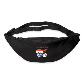 Kawaii Japanese Food Salmon Salmon Sushi Roll - Bum bag - black - Front