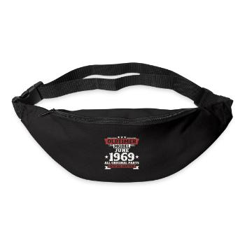 Oldtimer Juni 1969 Jahrgang 1969 55. Geburtstag 69 - Gürteltasche - Schwarz - Vorne