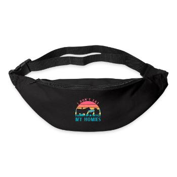 I don't eat my Hommies Vegan - Bum bag - black - Front