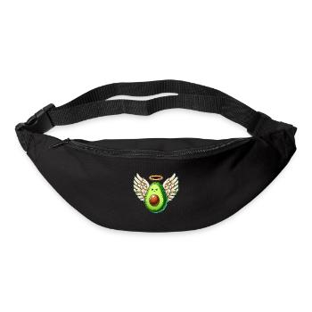 Avocado Engel mit Flügeln und Heiligenschein - Gürteltasche - Schwarz - Vorne