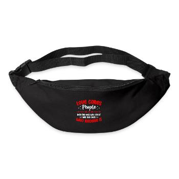 Valentins Tag Beziehung Liebes Spruch - Gürteltasche - Schwarz - Vorne