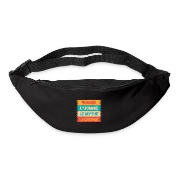 Fromager, L'homme, Le mythe, cadeau fromager. - Sac banane - noir - Devant
