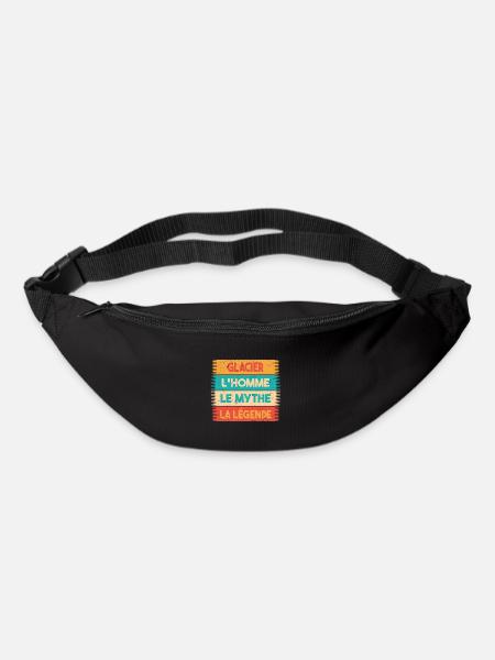 Glacier, L'homme, Le mythe, cadeau glacier. - Sac banane - noir