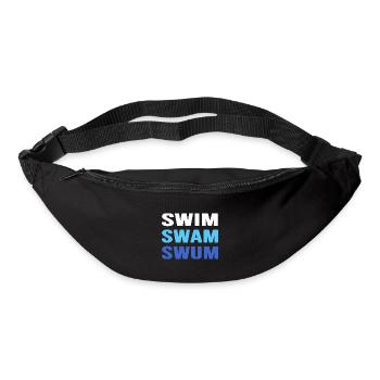 Schwimmen Schwimmer schwimmt Schwimmabzeichen - Gürteltasche - Schwarz - Vorne