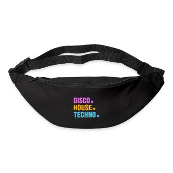 Disco House Techno ballern hard Bass Rave - Gürteltasche - Schwarz - Vorne
