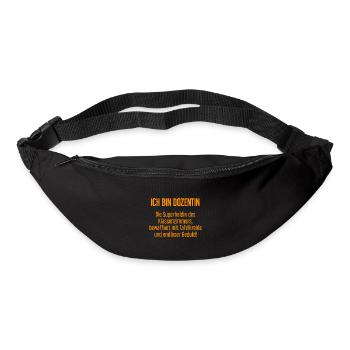 Dozentin - Die Superheldin des Klassenzimmers! - Gürteltasche - Schwarz - Vorne