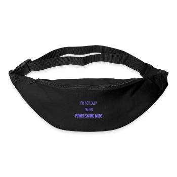 I'm not lazy, I'm in power saving mode! - Bum bag - black - Front