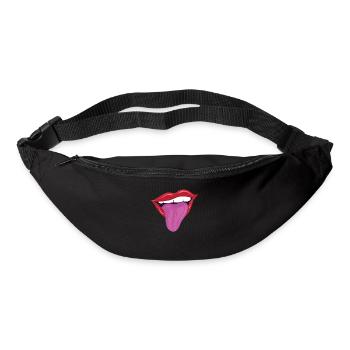 Naughty Lips with Tongue - Gürteltasche - Schwarz - Vorne