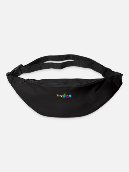 Flöte Querflöte Musiker Geschenke - Gürteltasche - Schwarz