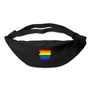 Rainbow flag LGBT - Bum bag - black - Front