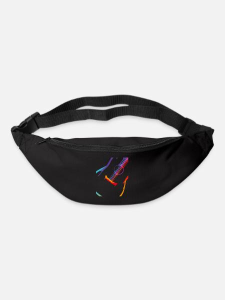 Farbverlauf Akustische Gitarre - Gürteltasche - Schwarz