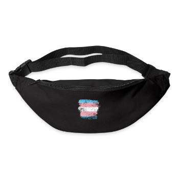 Transgender flag - Bum bag - black - Front