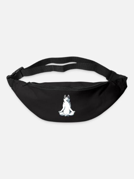 Yoga Husky Hund - Gürteltasche - Schwarz