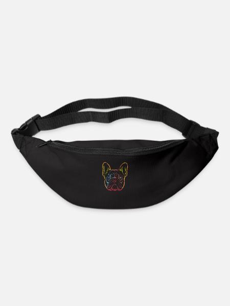 Bouledogue français coloré - Sac banane - noir