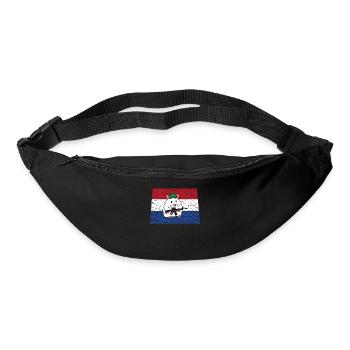 Hamster soldier Netherlands military rifle shooter - Bum bag - black - Front
