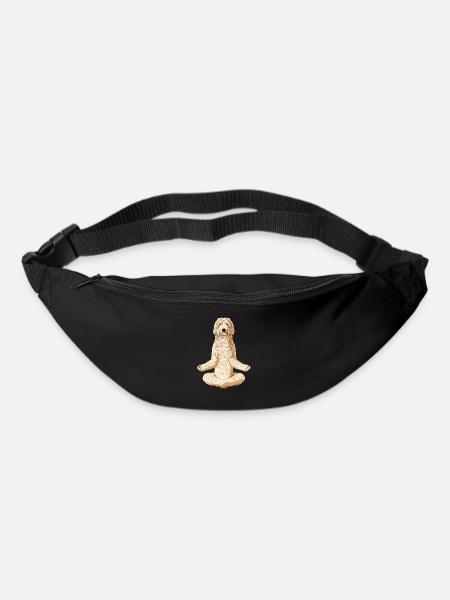 Meditating Labradoodle Dog - Bum bag - black