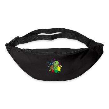 Farbige Schildkröte - Gürteltasche - Schwarz - Vorne