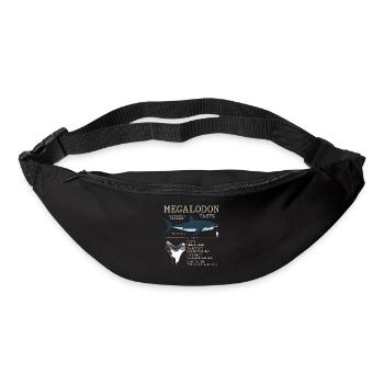 Megalodon, shark, shark species, - Bum bag - black - Front