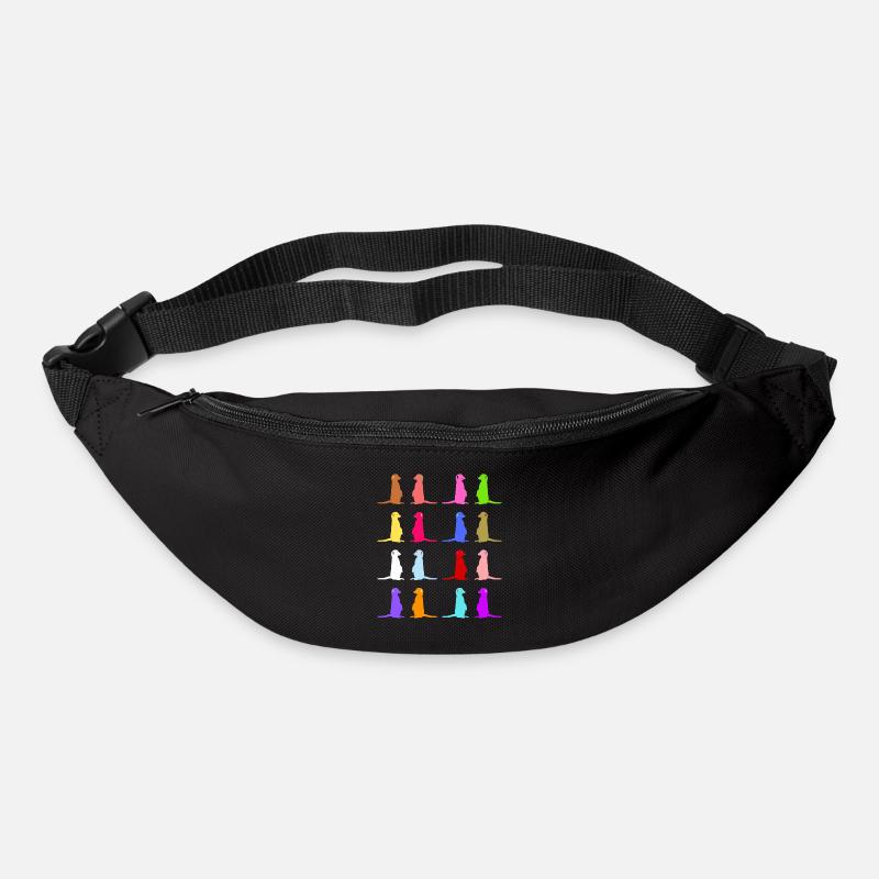Erdmännchen buntes Retro Design - Gürteltasche - Schwarz