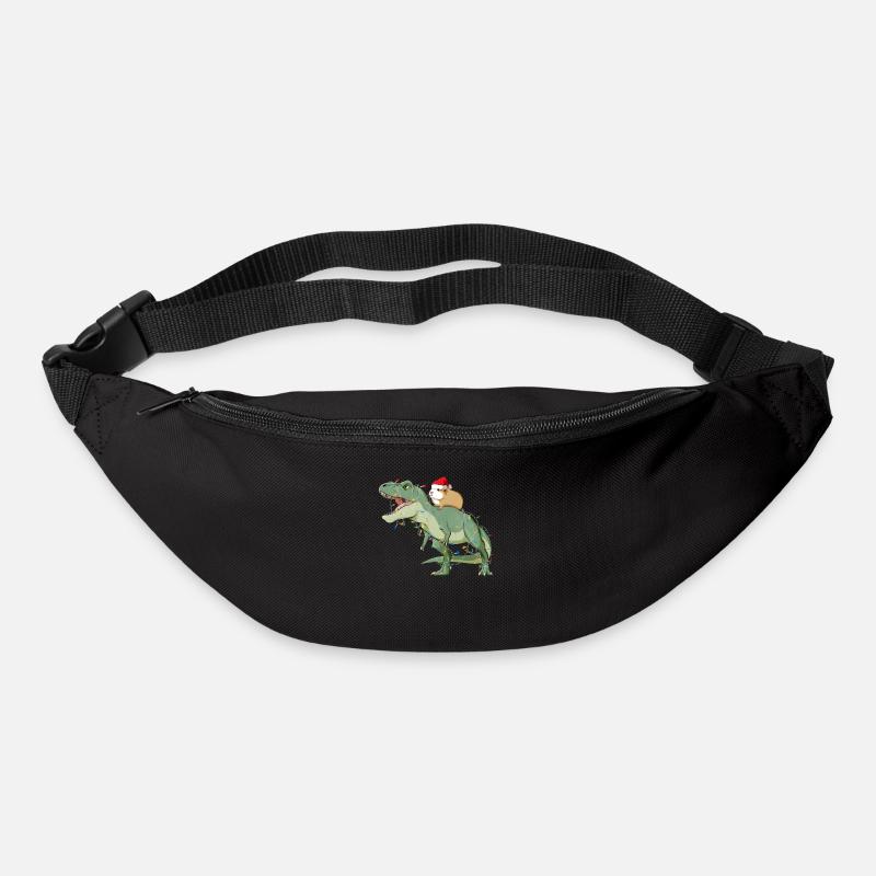 Weihnachtsmann T Rex und Meerschweinchen - Gürteltasche - Schwarz