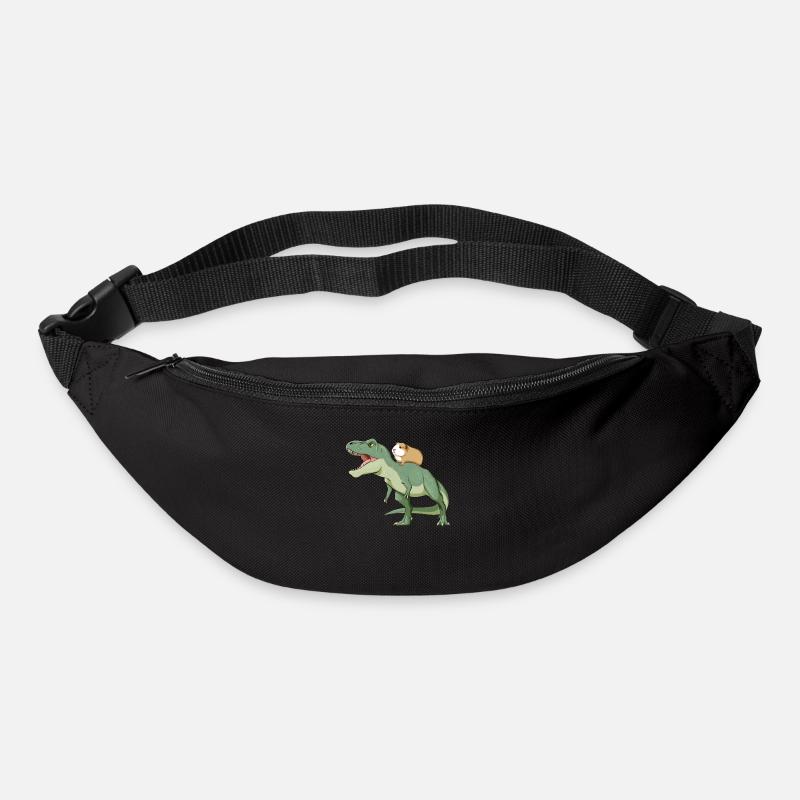 T Rex et cobayes - Sac banane - noir