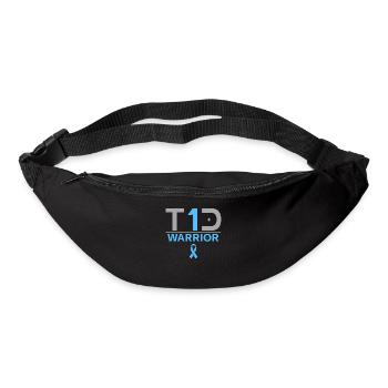 Type 1 Diabetes Cure Blue Ribbon - Bum bag - black - Front