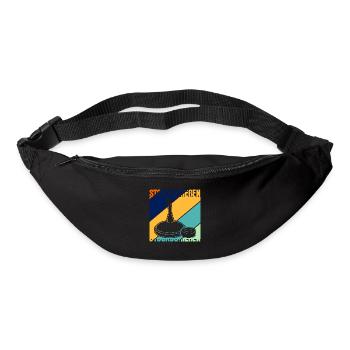 Stockschießen - Retro Eisstock - Gürteltasche - Schwarz - Vorne