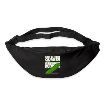 Gurke - lustiger Gurken Party Spruch - Gürteltasche - Schwarz - Vorne