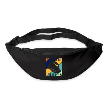 Bauleiter im Einsatz Baustelle Retro - Gürteltasche - Schwarz - Vorne