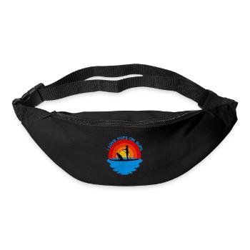 J'adore les chiots sur les SUP pour les pagayeurs debout avec des chiens - Sac banane - noir - Devant
