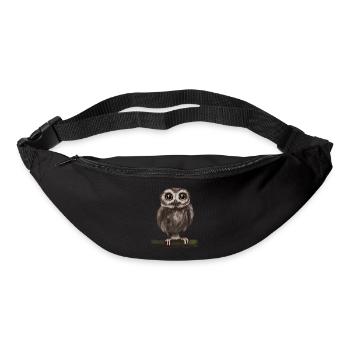 Uhu Eule - Gürteltasche - Schwarz - Vorne