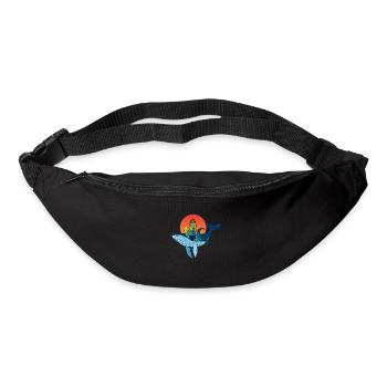 La baleine et la sirène Design - Sac banane - noir - Devant