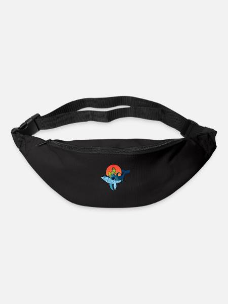 Whale and Mermaid Design - Bum bag - black