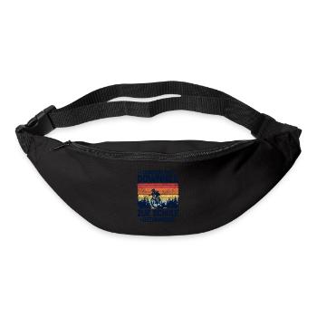 Downhill Spruch Schule MTB Mountainbiker Kinder - Gürteltasche - Schwarz - Vorne