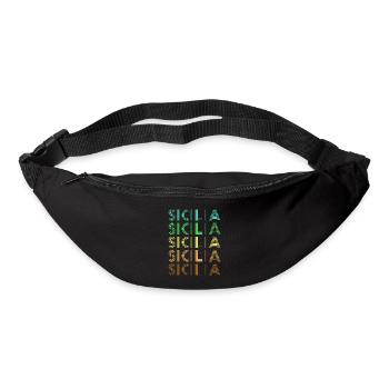 Sizilien Retro Sicilia - Gürteltasche - Schwarz - Vorne